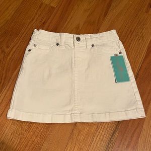 Children’s white denim skirt. NWT